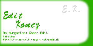 edit koncz business card